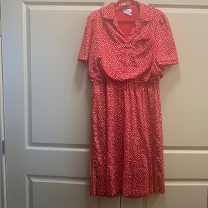 Vintage Polka Dot Dress Size 16